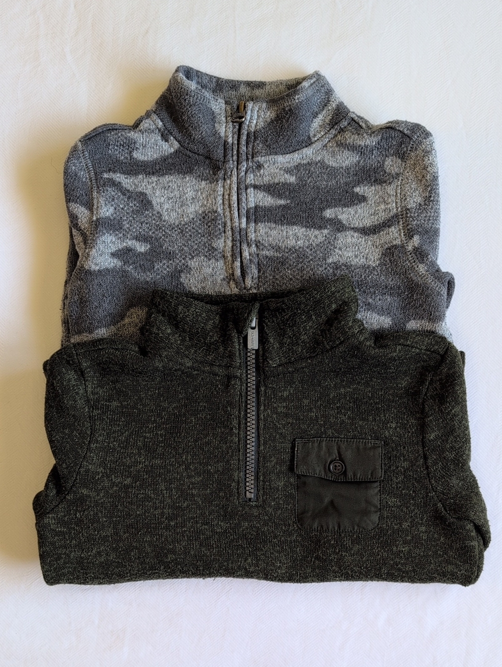 Baby Gap & Old Navy Toddler Boys Cozy Fleece 1/4 Zip Pullover Duo 4T 2pc Lot